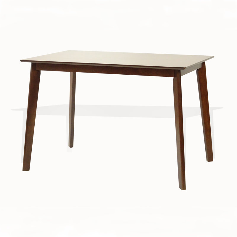 Darra Solid Wood Base Dining Table, Medium Brown
