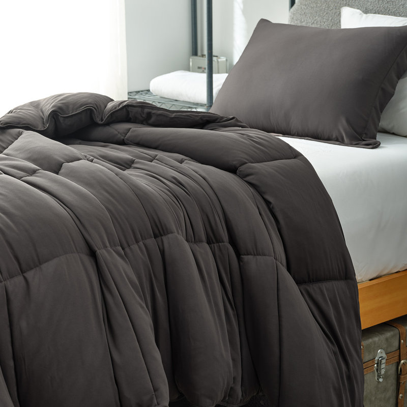 843249116626, Twin XL Comforter + 1 Standard Sham,  Gray