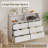 6 Drawer Dresser With Led Light, Chest Of Drawers With Charging Station, Wooden Dressers For Bedroom, Living Room, Entryway, Hallway-626095721