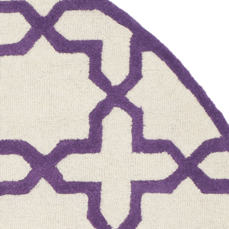 Cambridge Hand Tufted Wool Geometric Rug, Round 6'