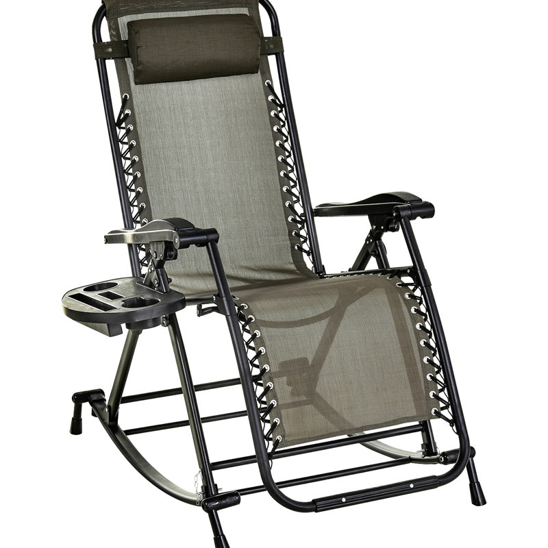 Fauteuil inclinable extérieur gris pliable avec fauteuil inclinable Comfort Comfort