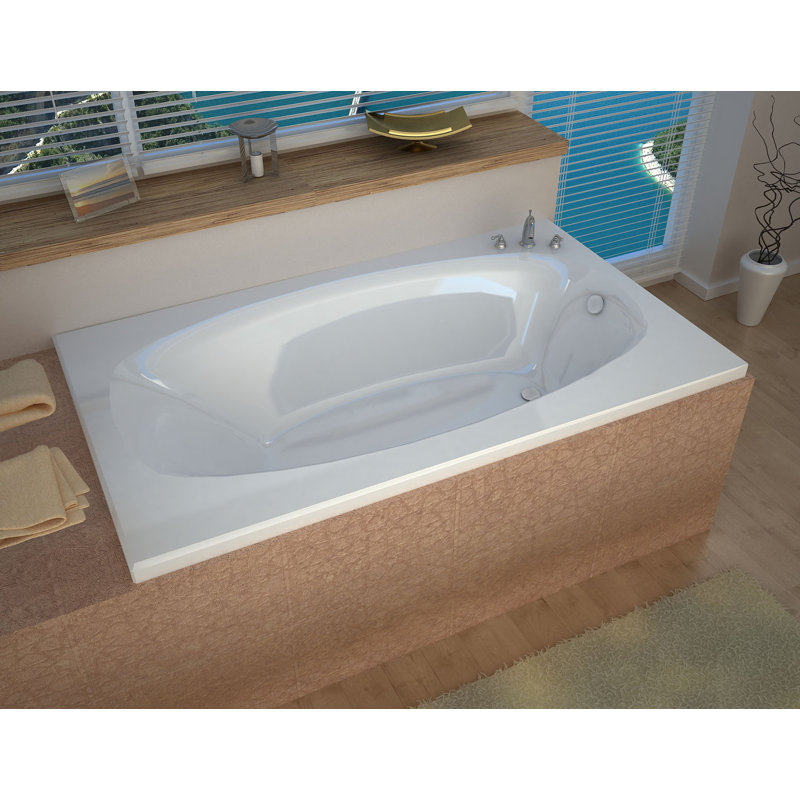 St. Kitts 71 " L x 35.5 " W Drop-In and Mounting / Installation Required Whirlpool Acrylic Bathtub