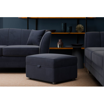 Laverton 62Cm Velvet Rectangle Storage Ottoman
