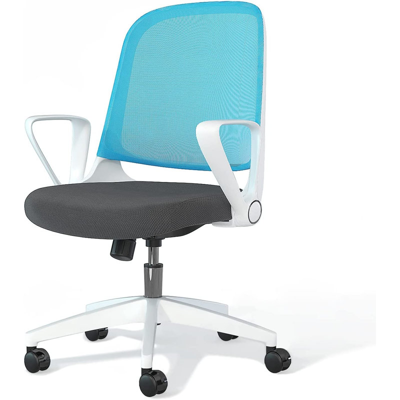 Desk Chair, Blue/White/Grey