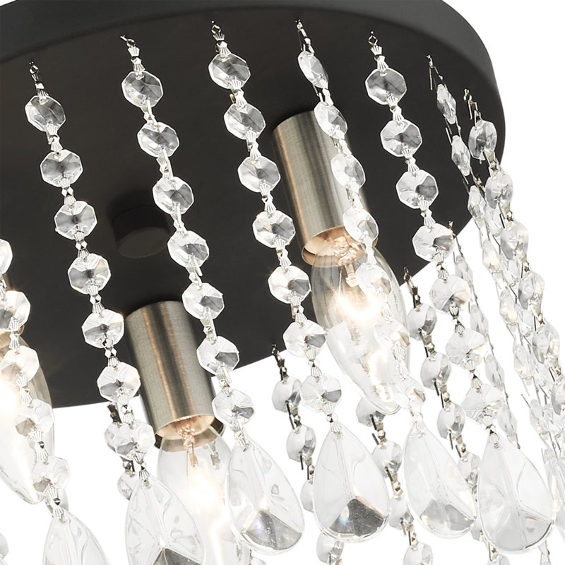 Plafonnier encastré 3 lumières 11 po, Noir