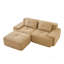 Canapé modulaire ergonomique en L avec siège profond et 1 repose-pieds, tissu velours côtelé de qualité supérieure et aucun assemblage requis-129687417-129687422