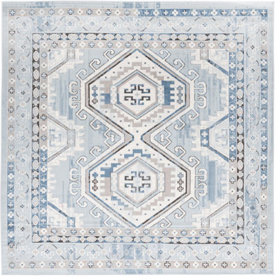 Contemporary Aden Rug Aqua Blue Color