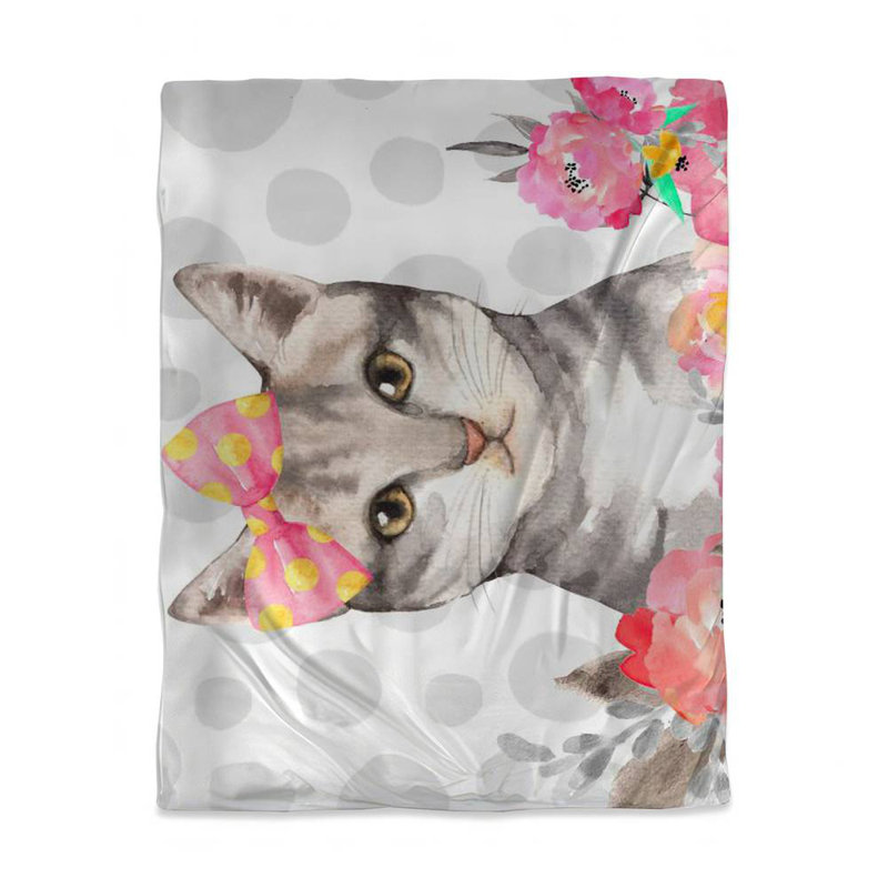 Housse de couette charmante chat blanc - Cozy Animal Pet Home Decor