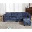 [NOUVEAU] [Canapé modulaire à 5 places, avec repose-pieds avec rangement, canapé modulaire convertible, canapé en L, méridienne réversible, canapé riveté, chenille, -1629105093