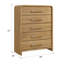 Commode Mid-Century de 40 po de large Grith au fini hickory naturel chaleureux