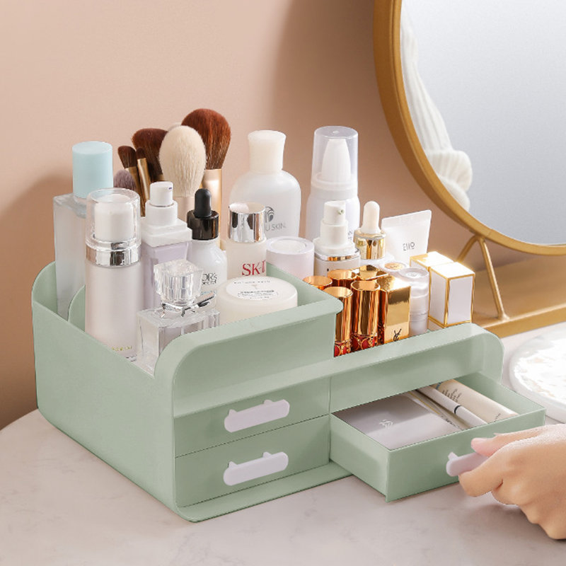 Plastic Makeup Organiser, Mint