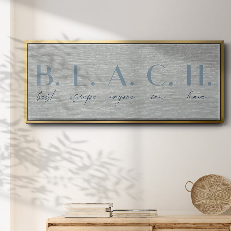 Best Escape- Framed Canvas, 20" H x 50" W
