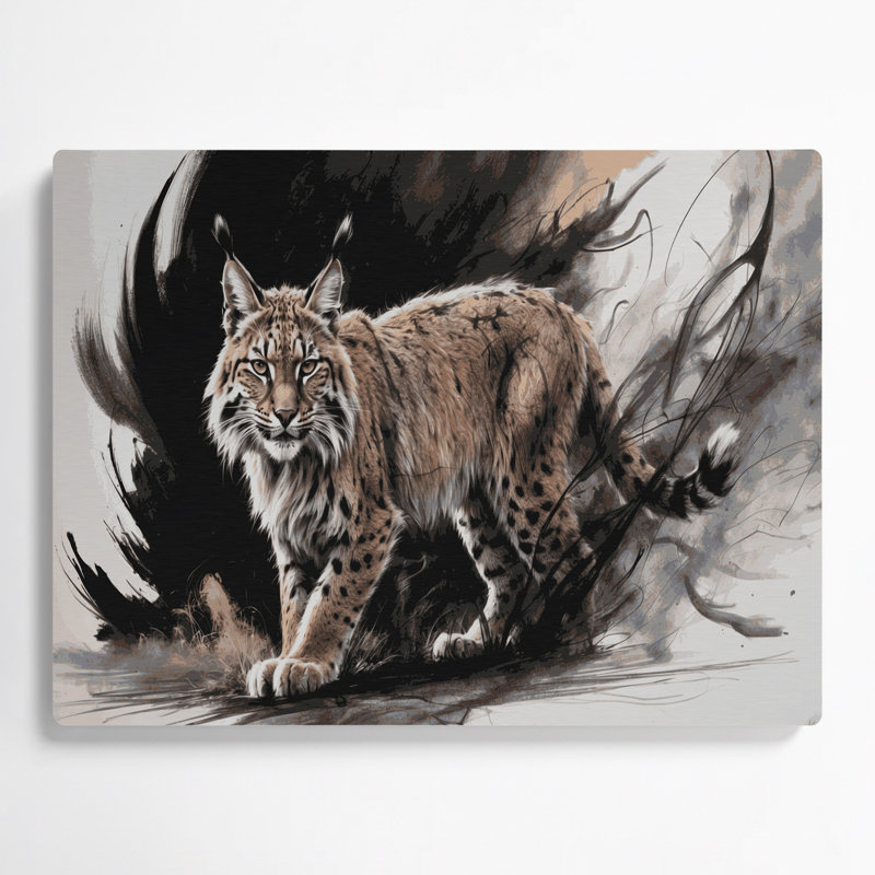 Art mural noir en métal avec gros chats, H 11 po x l 14 po