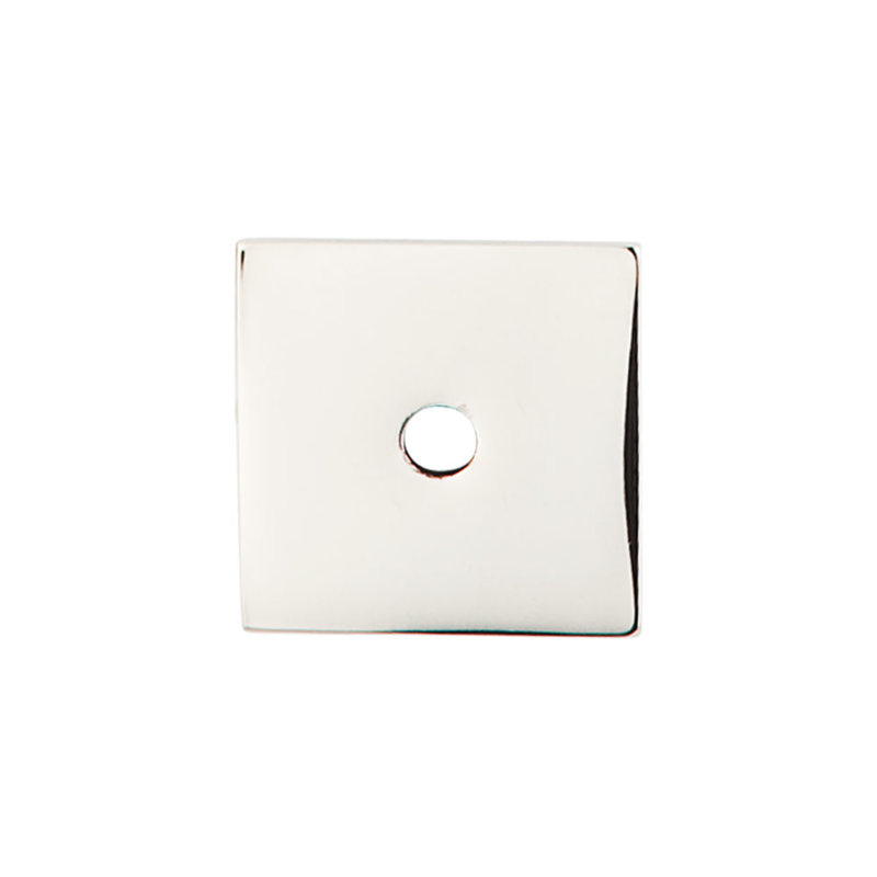 Square  Backplate, 1" H x 1" W x 0.06" D, Polished Nickel