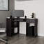 Bureau d'ordinateur d'angle en W avec tiroir et tablette Wenge