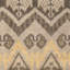 Tapis ikat en laine / coton noué à la main Nesika en brun / or / beige-1257632841
