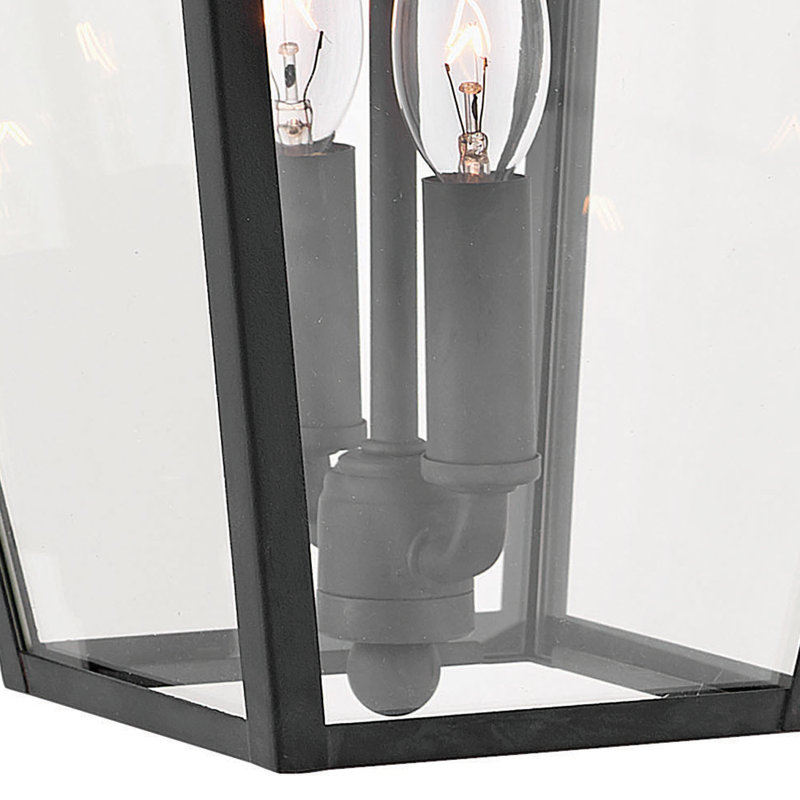 Alford Place 3-Light Outdoor Wall Lantern, Museum Black, 17.5" H x 10" W x 11.25" D, 2 Lights