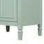 Meuble-lavabo de 24 pouces avec lavabo, armoire en bois massif et panneau de fibres à densité moyenne avec un tiroir rabattable, deux tiroirs standard et une tablette réglable, meuble-lavabo vert autoportant pour le rangement de la salle de bain