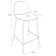 Joshveer Upholstered Counter Stool with Metal Frame