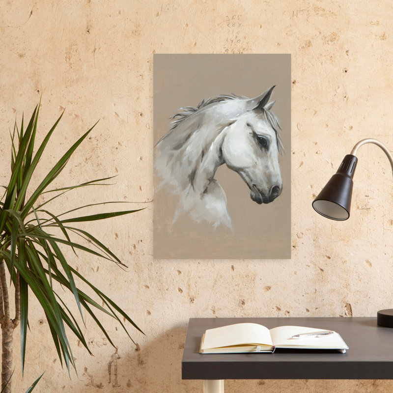 Majestic Stallion I Elegant Contemporary Horse Wall Art Print 1 Piece Wrapped Canvas Wall Art, 60.96cm H x 40.64cm W