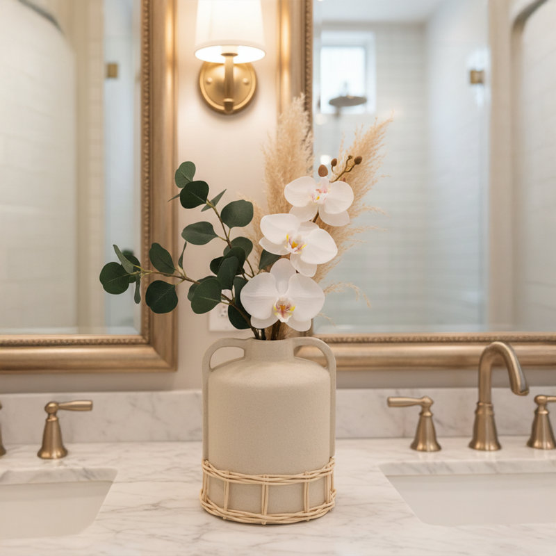 Vase en rotin naturel