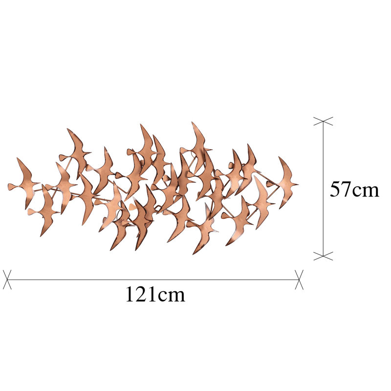 Hand-Painted Decorative Metal Wall Accessory, 47.6 x 22.4 x 2.0 inches | 100% Metal Construction, 4.2 lbs | Unique Color Variations, Perfect for Home Decor & Gallery Walls, Eye-Catching Art Piece