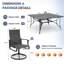 Ensemble repas pour 8 personnes avec fauteuils pivotants 360 ° et table en métal-134077995