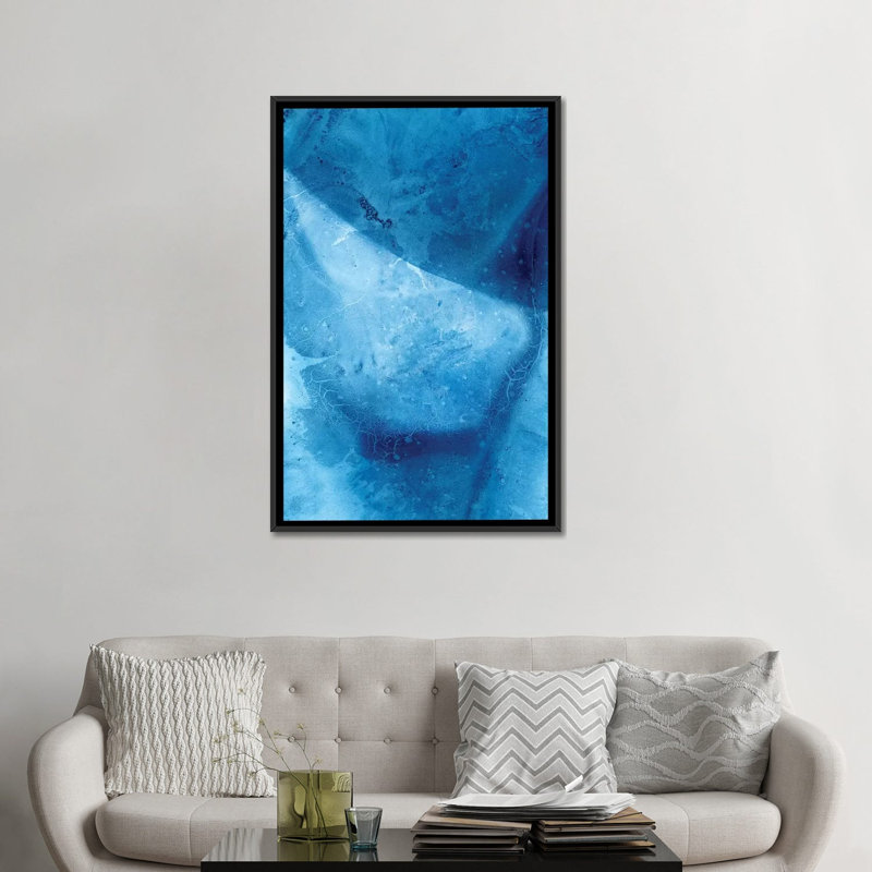 " Undercurrent IV " by Chariklia Zarris, 26" H x 18" W x 1.5" D, Black Framed Canvas, No Matte