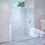 Porte de douche coulissante simple, porte de salle de bain sans cadre pour douche à l'italienne-123272739