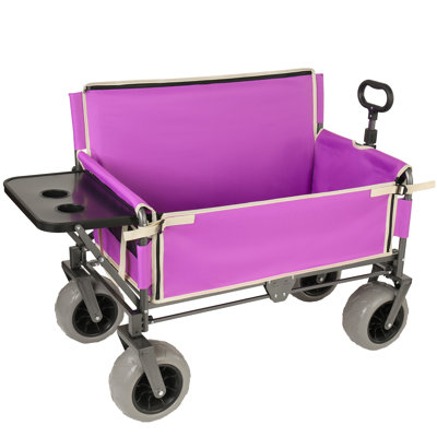 Chariot pliant avec table pliante arrière et porte-gobelets, chariot d'extérieur d'une capacité de 500 lb