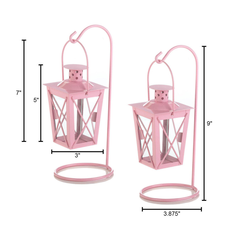 Paire de lanières en fer rose