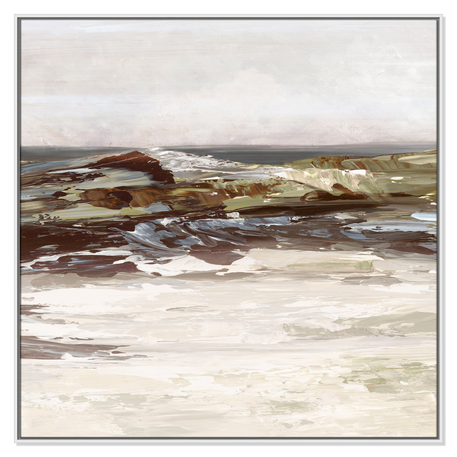 Stoney Peak Print by , 46.5" H x 46.5" W, White