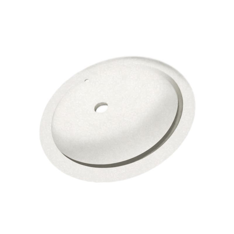 Swan 16'' Swanstone Oval Bathroom Sink with Overflow, Tahiti White