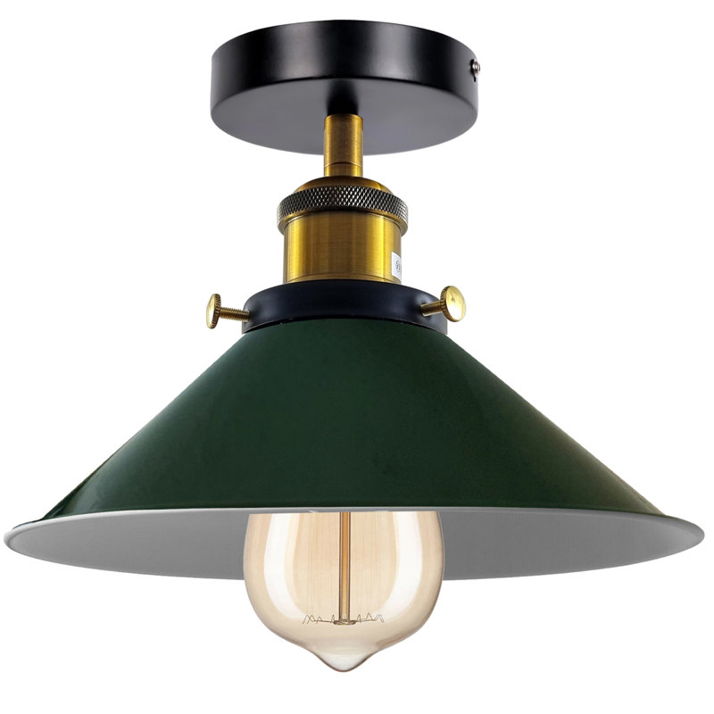Denzel Semi Flush Mount, Green