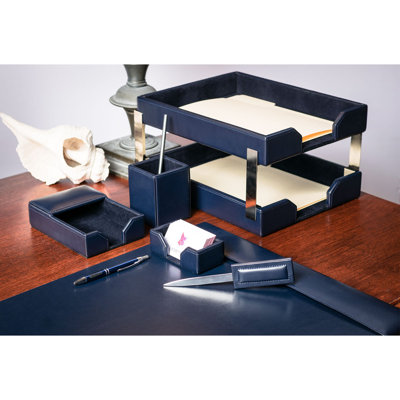 Kiki Leather Desk Organizer Set