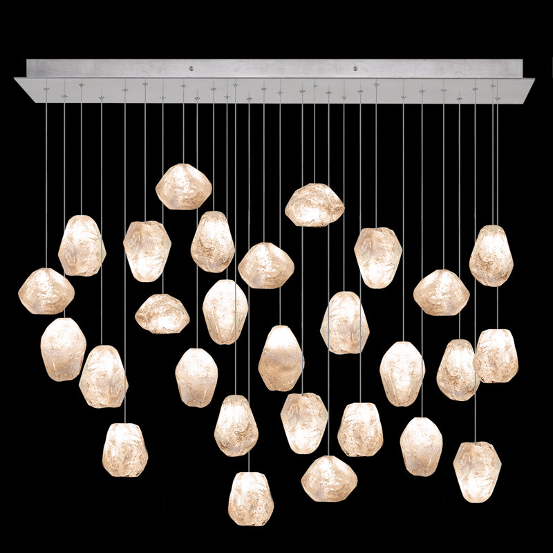 Luminaire suspendu naturel 54 po Natural Inspirations, Argent