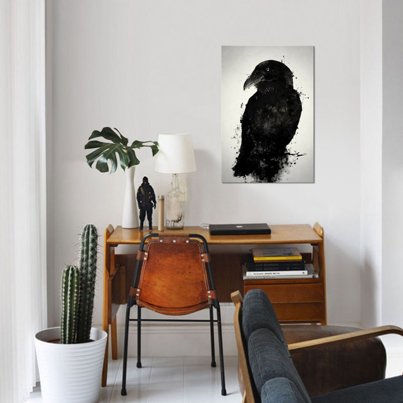 «The Raven», impression sur toile, H 18 po x l 12 po x P 1,5 po, Pas de tapis, Toile tendue