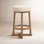 STARIA Swivel Upholstered Counter Stool with Solid Wood Frame