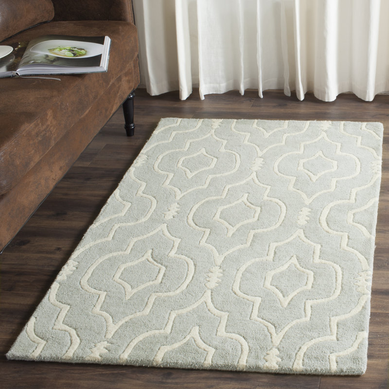 Antonella Geometric Wool Hand Woven Area Rug, Rectangle 152 x 244 cm