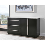 Anxhela 66" Wide Marble Top, 2 Door 3 Drawer Credenza