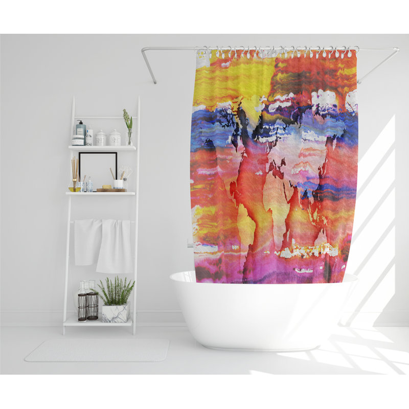 Painty Map Designer Shower Curtain