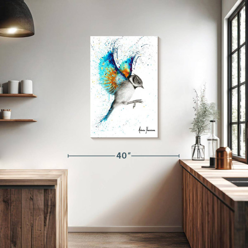 Brampt Golden Sunset Bird, 36" H x 24" W