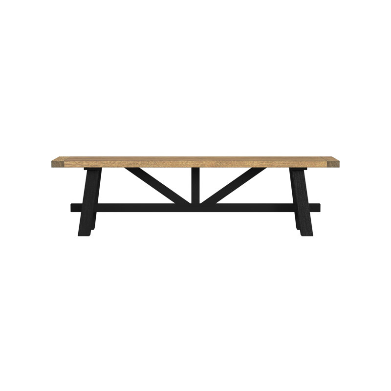 Danielsville 68" Bench, Rustic Wheat and Raven