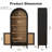 71" Tall Arched Bookcase with Rattan Doors and Adjustable Shelves, 5-Tier Wood Dispaly Storage Cabinet for Living Room-1308284860