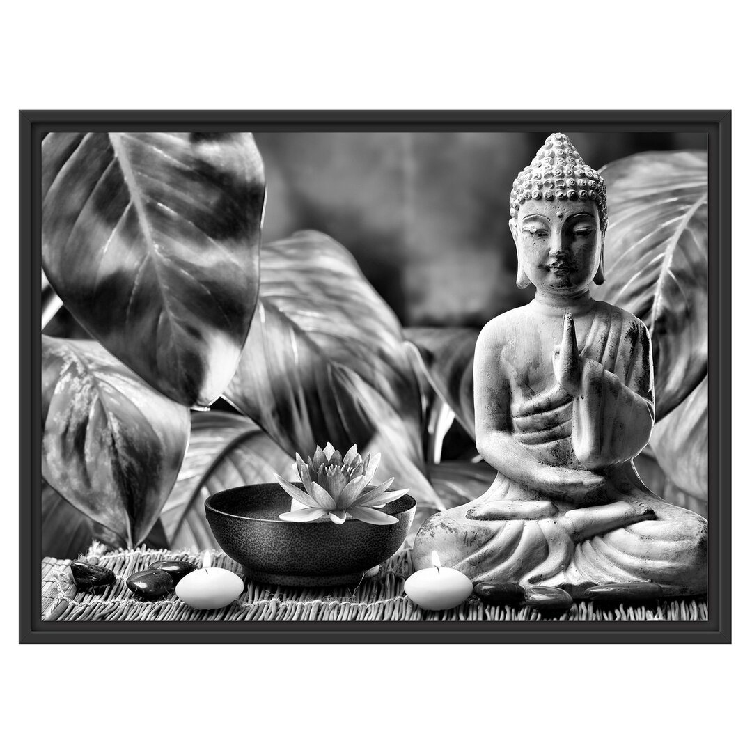 Gerahmtes Wandbild Buddha Statue