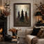 «Three Witches in Misty Autumn Forest», art mural sur toile-1406170333