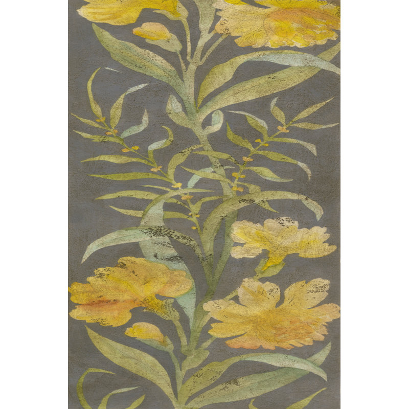 June Floral Panel I by Megan Meagher - Wrapped Canvas Painting, 46cm H x 30cm W x 3.8cm D