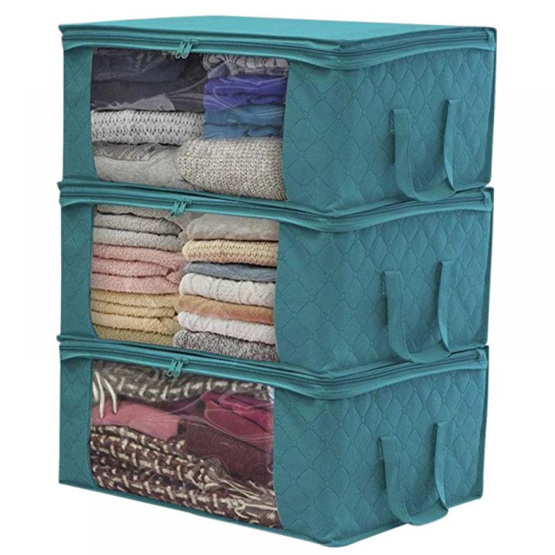 Rangement sous le lit en tissu, Vert