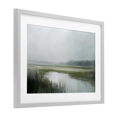 Echoes Of Stillness Framed Print Under Glass, design by Novae