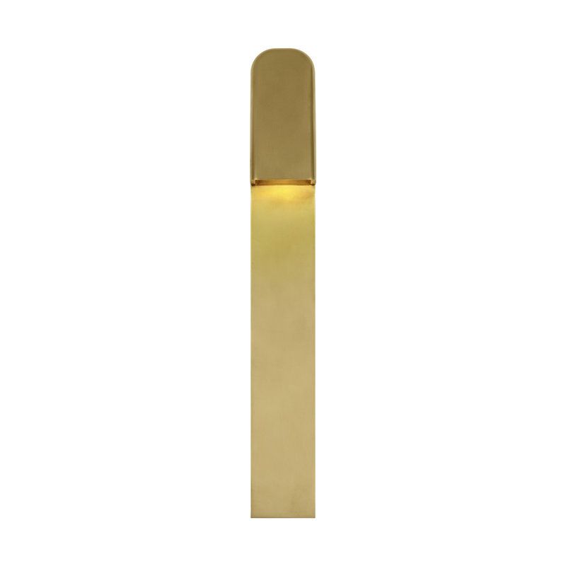 Froler LED Outdoor Sconce, 17" H x 2.4" W x 2.6" D, Hand-Rubbed Antique Brass, Hand-Rubbed Antique Brass